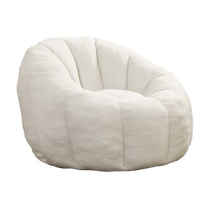 KWPZQEB Bean Bag Chairs, Teddy Large Sofa Chairs with Armrests, Comfy Round Fluffy Beanbag, Stuffed Floor Sofa for Living Room, Bedroom, Apartment - 1 of 4