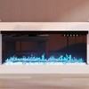 FUFU&GAGA 23.2"H*66.5"W TV Cabinet White Integrated Electronic Fireplace Coloured Lights Heating - 4 of 4