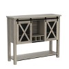 Homhougo Coffee Bar Cabinet, Sideboard Buffet Storage Cabinet with Storage Gray - 3 of 4