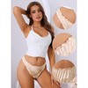 Allegra K Women's Satin G-Strings Light and Breathable Thongs - 3 of 4