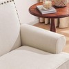 Retro Linen Upholstered Armchair Accent Chair with Soft Cushion and Solid Wood Frame for Living Room - 4 of 4