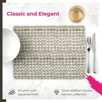 Abstract Multicolor Fabric Rectangle Placemats Set of 4