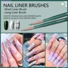 Saviland Professional 12PC Gel Nail Brush Kit - UV & Extension Gel Brush, Liner & Artist Pens for Salon Essentials .(Size: 12 Count) - 2 of 4