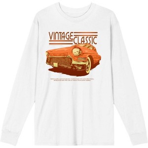 Car Fanatic Vintage Classic Orange Car Adult Long Sleeve Tee - 1 of 2