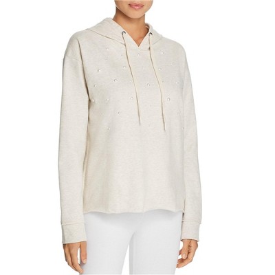 P.J. Salvage Womens Imitation Pearl Hoodie Sweatshirt