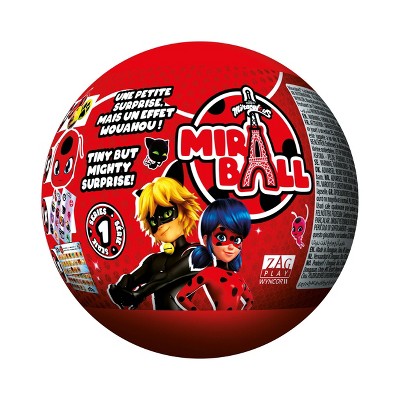 Miraculous Ladybug, 4-1 Surprise Miraball, Toys for Kids with Collectible  Character Metal Ball, Kwami Plush, Glittery Stickers and White Ribbon