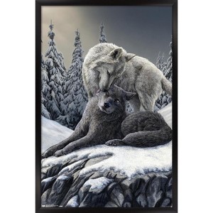 Trends International Lisa Parker - Snow Kisses Framed Wall Poster Prints - 1 of 4