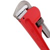 KTMBDW Heavy Duty Steel Straight Pipe Wrench, Adjustable Plumbing Wrench, Drop Forged, Red - 4 of 4