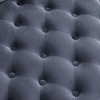 GDFStudio Eudora Button Tufted Velvet Upholstered Swivel Chair with Movable Wheels and 3 Pillows - 4 of 4