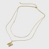 14K Gold Dipped Cubic Zirconia Duo N Initial Multi-Strand Necklace - A New Day™ Gold - 2 of 4