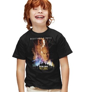 Boys' Star Trek First Contact(Movie) T-Shirt Black X Large - 1 of 4