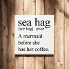 Slickblue Funny Mermaid Wood Sign, Routed Slot for Hanging, Wall or Shelf Decor, Rustic Look, 7x7 Size, Color Options - 3 of 3