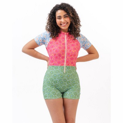 Daisy Patch Retro Rash Guard One-Piece