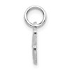 Black Bow Jewelry 14k White Gold, Sadie Collection, Mini Satin Script Initial K Charm - 2 of 4