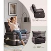Swivel Electric Massage Chair Rocking Recliner Chair with Vibration & Heating, USB Power Glider, Overstuffed Faux Leather Lazy Sofa for Living Room - 2 of 4