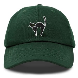 Dalix Black Cat Embroidered Womens Cotton Dad Hat Baseball Cap Adjustable - 1 of 4