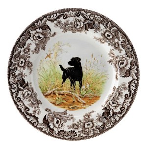 Spode Woodland 8” Dinner Plate, Perfect For Thanksgiving And Other Special Occasions, Made In England, Dog Motifs - 1 of 4