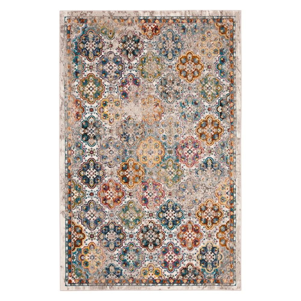 4'X6' Medallion Loomed Area Rug Beige - Safavieh