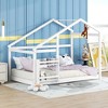 Whisen Twin Size Wooden House Bed, Twin Floor Wooden Bed with Shelf - 4 of 4
