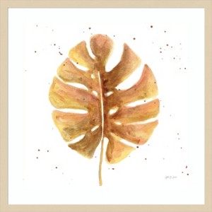 Amanti Art Golden Palm II by Yvette St. Amant Wood Framed Wall Art Print - 1 of 4