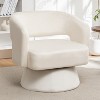 TIRAMISUBEST Swivel Barrel Chair, Velvet Accent Armchair 360 Degree Swivel Club Chair for Living Room Bedroom Reception Room - 4 of 4