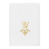 Linum Home Textiles 100% Turkish Cotton MONICA Gold Thread 3PC Embellished Towel Set - 4 of 4