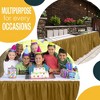 Crown Display 6 pack Disposable Plastic Tableskirts - 29" x 14 Ft ruffled Table Skirt with Adhesive Strip - 6 Count - 2 of 4