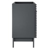 Modway Render 35" MDF and Particleboard Bathroom Vanity Cabinet in Gray - 2 of 4