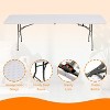 SUGIFT 8ft Portable Plastic Folding Tables for Home Garden Office Indoor Outdoor, White - 3 of 4