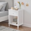 KWPZQEB 26.77'' Nightstand with Drawer and Open Locker, Wooden Side Table Night Stand for Bedroom, Living Room - 4 of 4