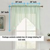 HLC.ME Sophia Floral Rod Pocket Lace Short Cafe Swags for Small Windows, Kitchens, and Basements - Set of 2 - 2 of 4