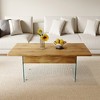 43.3 in coffee table with height-adjustment function (with storage space) combines,Space-saving design,Suitable for living room and office - 2 of 4