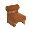 CAVINAS Modern Boucle Accent Chair with Rolled Backrest and Solid Wood Frame, Lounge Armchair for Living Room, Bedroom, or Office - 3 of 4
