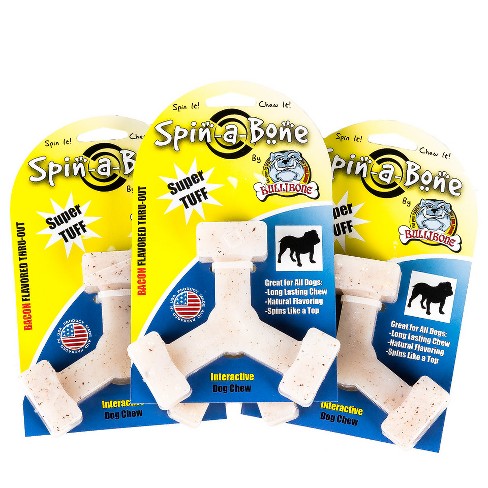 Spin-a-bone 3 pack - Bacon