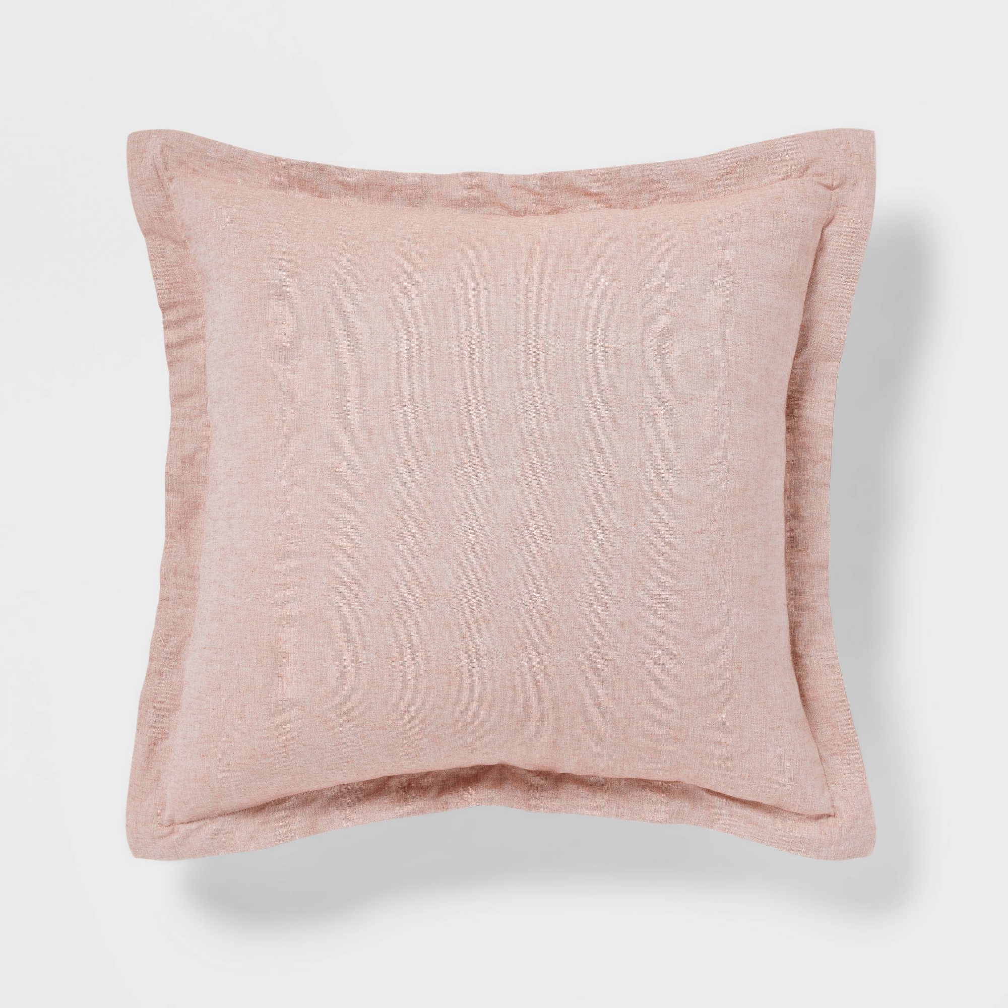 Euro Cotton Linen Blend Chambray Decorative Throw Pillow Terracotta - Threshold™