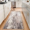 Coucheta Modern Washable Area Rug - Low Pile Soft Carpet, Simple Striped Design for Living Room, Bedroom & Office(2*6ft,Brown) - 2 of 4