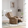 Recliner Chair with Heat and Massage - 360° Swivel&Faux Leather Rocking Chair with Cup Holder for Living Rooms, Bedrooms - 4 of 4
