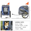 Munora Pet Bike Trailer for Dogs, Blue/Grey, 51.25"L x 28.75"W x 35.5"H, Off-Road Wheels with 3 Entrances & Mesh Screen - 3 of 4