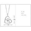 Hearts Sterling Silver Cz Pendant Chain Necklace for Women Ginger Lyne Collection - 4 of 4
