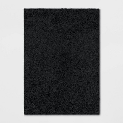 5'x7' Washable Shag Rug Black - Room Essentials™