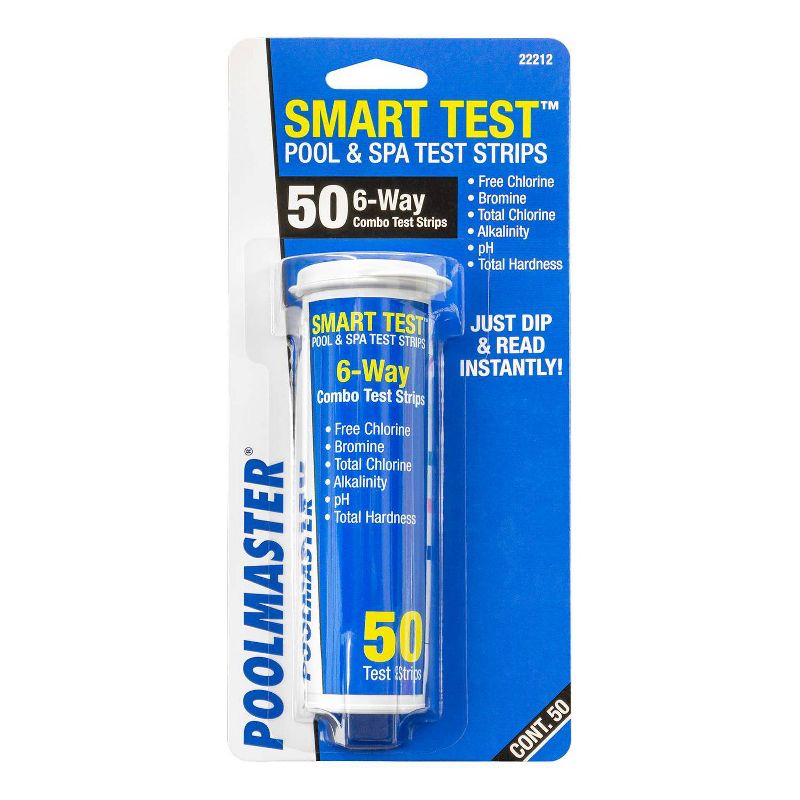 Poolmaster Smart Test 6 Way Swimming Pool and Spa Water Test Strips - 50pc, 5 of 7