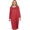 YafeMarte Women’s Ultra Soft Long Sleeve Nightgown with Lace Trim - 2 of 4