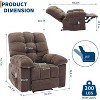 Coucheta Massage Recliner Chair with Heat, Wide with Remote Control, Overstuffed Fabric Reclining Chair with Side Pockets for Living Room - 2 of 4