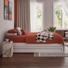 AFI Furnishings AFI Barcelona Full Solid Wood Panel Platform Bed with Twin Trundle in White - 4 of 4
