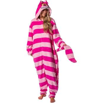Alice in Wonderland Cheshire Cat Women's Costume Union Suit One Piece Pajama Pink