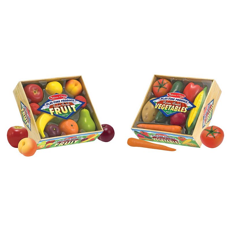 Melissa &#38; Doug Play-Time Produce Fruit (9pc) and Vegetables (7pc) Realistic Play Food, 1 of 14