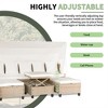 COWLOWN 4-Piece UV-Resistant Patio Sofa Set, Retractable Canopy, Adjustable Recliners & Lift Table - 4 of 4