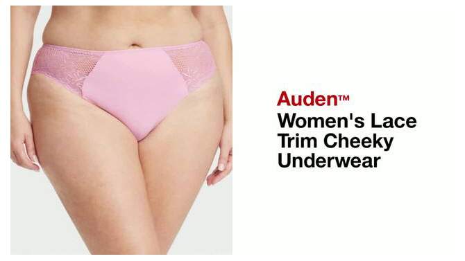 Women's Lace Trim Cheeky Underwear - Auden™, 2 of 6, play video