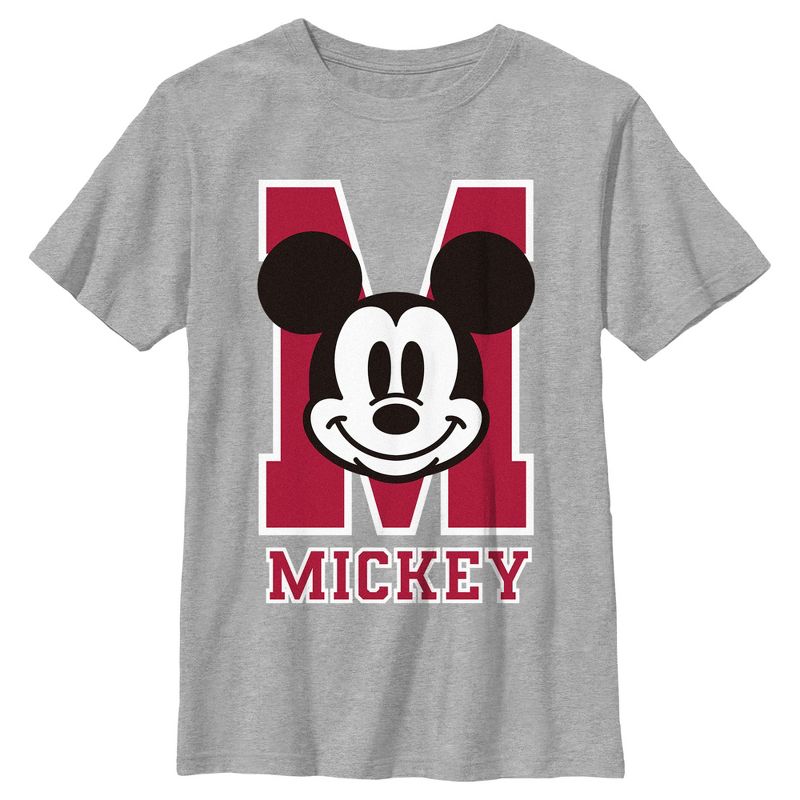 Boy's Mickey & Friends Varsity Large Face T-Shirt, 1 of 6