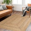 Racxily Area Rug, Braided Jute Rug for Living Room, Bedroom, Playroom, Off-White - 2 of 4